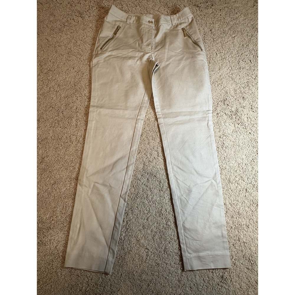 Michael Kors Slim Fit Brown Chino‎ Pants Women's Size 6 Skinny Leg Professional